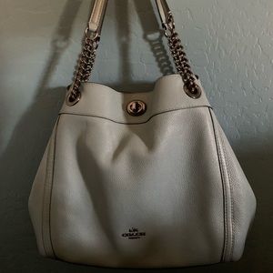 Coach shoulder blue bag 🌸